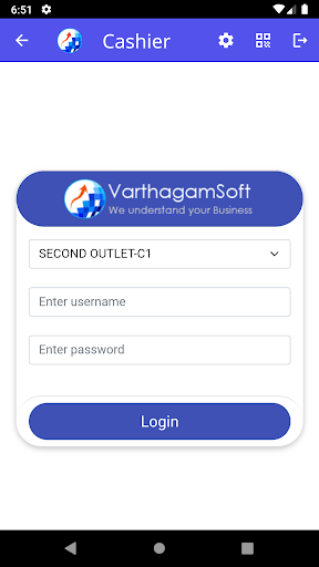 VarthagamSoft Cashier Module Screen 2