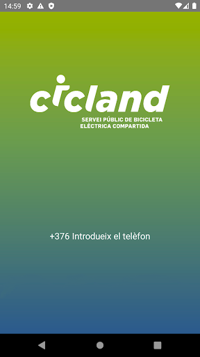 Android application Cicland - E-BIKE RENTAL screenshort