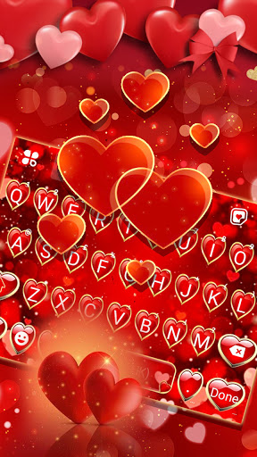 Golden Love Hearts Theme Screen 3