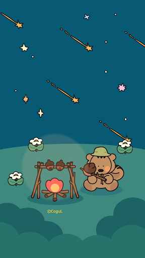 Android application 카카오톡 테마 - 밤하늘야영 도람 screenshort