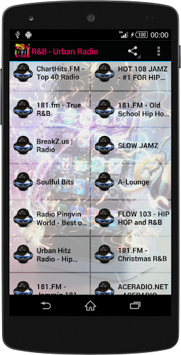 Android application R&B URBAN MUSIC RADIO screenshort