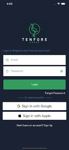Android application TenFore Crane screenshort