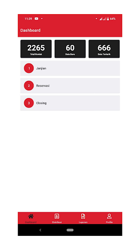 Android application Sales Monitoring screenshort