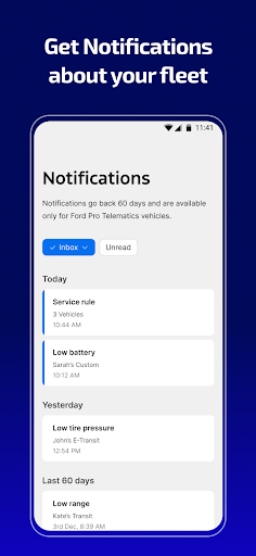 Screenshot of Ford Pro Telematics Drive