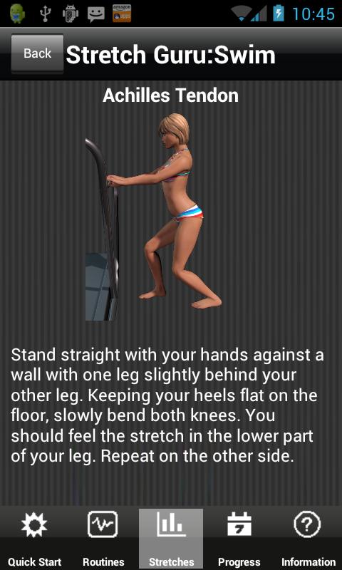 Android application Stretch Guru:Swim screenshort