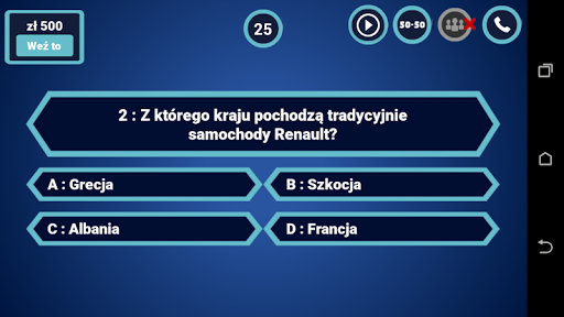 Milionerzy po polsku 2021 : Trivia Brain Quiz 1.0.0 Screenshots 3