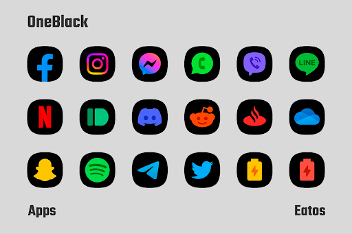 OneBlack - Icon Pack Screen 3