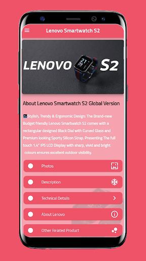 Lenovo Smartwatch S2 Guide Screen 2