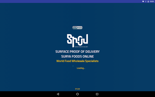 Android application SURFACE PROOF OF DELIVERY screenshort