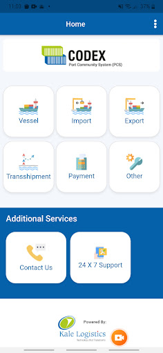 Android application CODEX-PCS screenshort