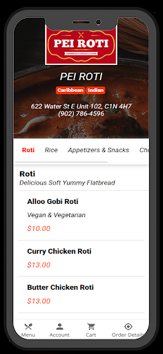 Android application Pei Roti screenshort