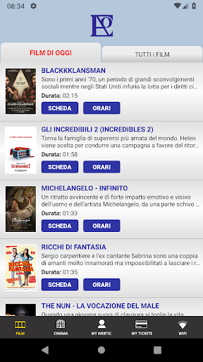 Android application Webtic Raffaello Cinema screenshort