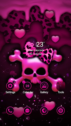 Android application Black Pink Ribbon - Wallpaper screenshort
