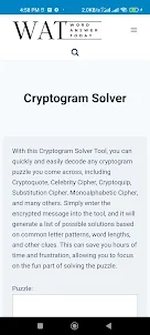 Cryptogram Solver
