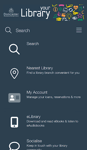 Android application Doncaster Libraries screenshort