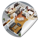 3D Home Floor Plan Design icon