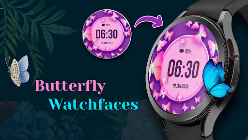 Butterfly Watchface: Wear OS Screenshot 1 - AppWisp.com
