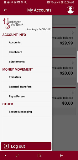 Hustisford State Bank Screen 3