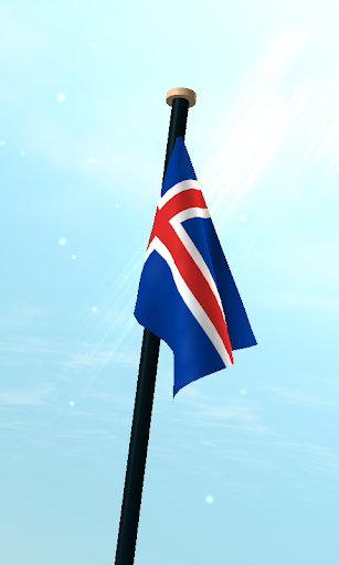 Iceland Flag 3D Live Wallpaper Screen 3