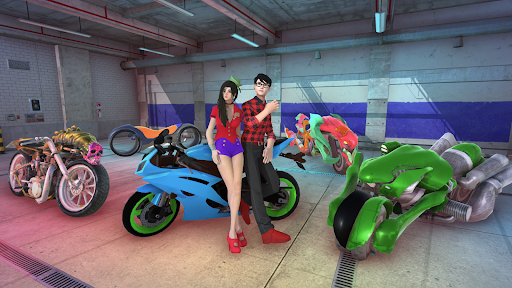 Android application Flying Light Bike Taxi screenshort