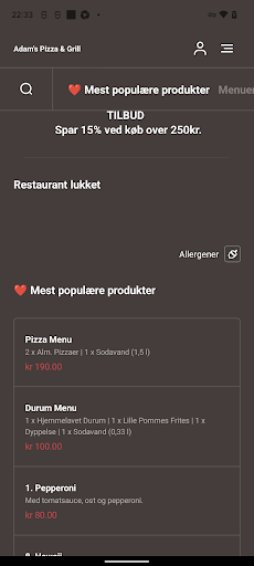 Adams Pizza & Grill Korsør Screen 3
