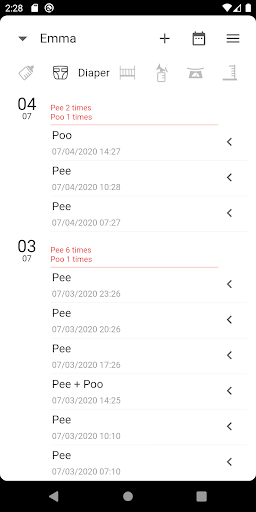 Baby Tracker Screen 3