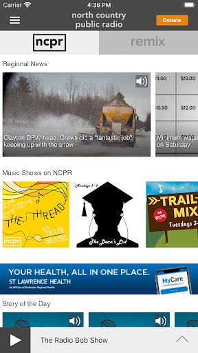 NCPR Public Radio App Screen 2