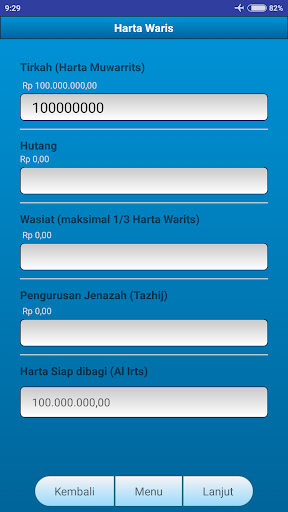 Hitung Waris Islam (Faraid) Screen 2