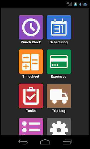 MinuteWorx Punch Clock Client Screen 2