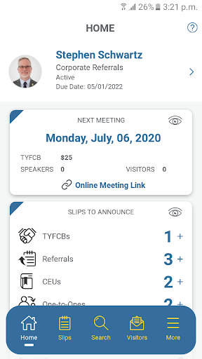 Android application Corporate Connections Mobile screenshort