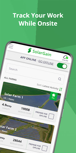 Android application SolarGain screenshort