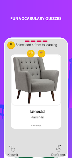 Android application Danish 90.000 words & pictures screenshort