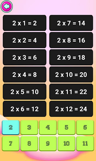 Android application Super MultiplicationTable screenshort