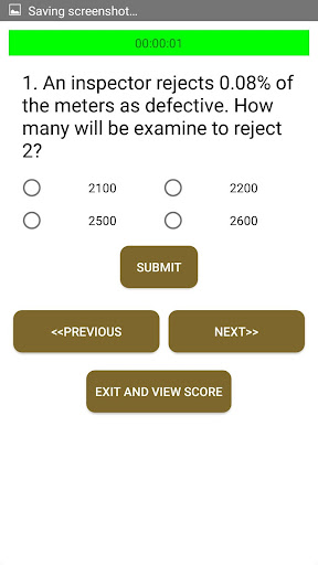 Aptitude 100 Question Test Screen 2