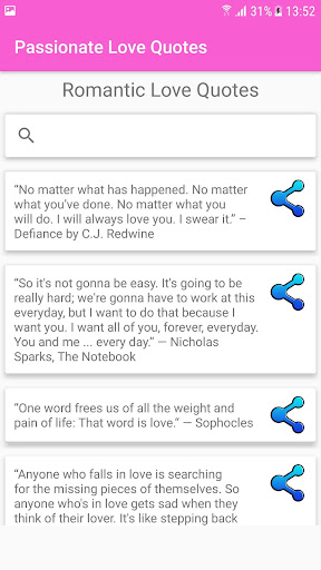 Love Quotes Screen 2