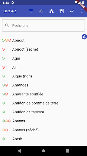 Android application FodmapFr screenshort