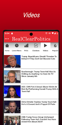 Real Clear Politics screenshot