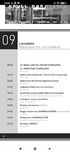 Android application Santutxuko Jaiak screenshort