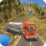 Oil Tanker Fuel Hill Cargo Transport Trailer icon