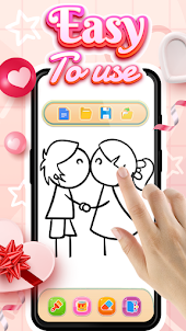 Love & Valentine Coloring Game