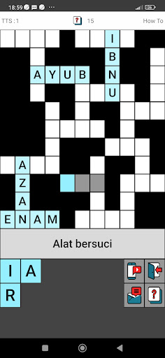 Android application TTS Islami - Teka Teki Silang screenshort