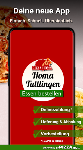 Android application Pizza Homa Tuttlingen screenshort
