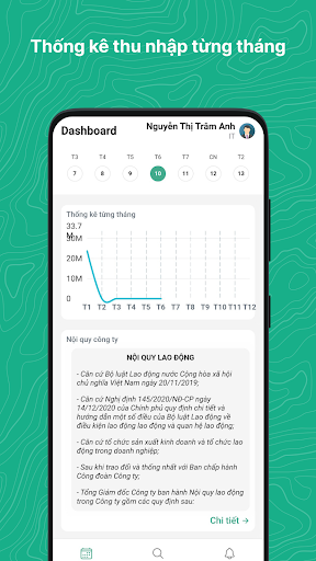 Android application Thông báo lương screenshort