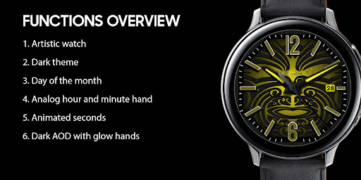 Dark Artist FC Watch Face Screen 3