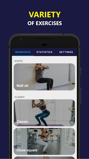 Android application Squats screenshort