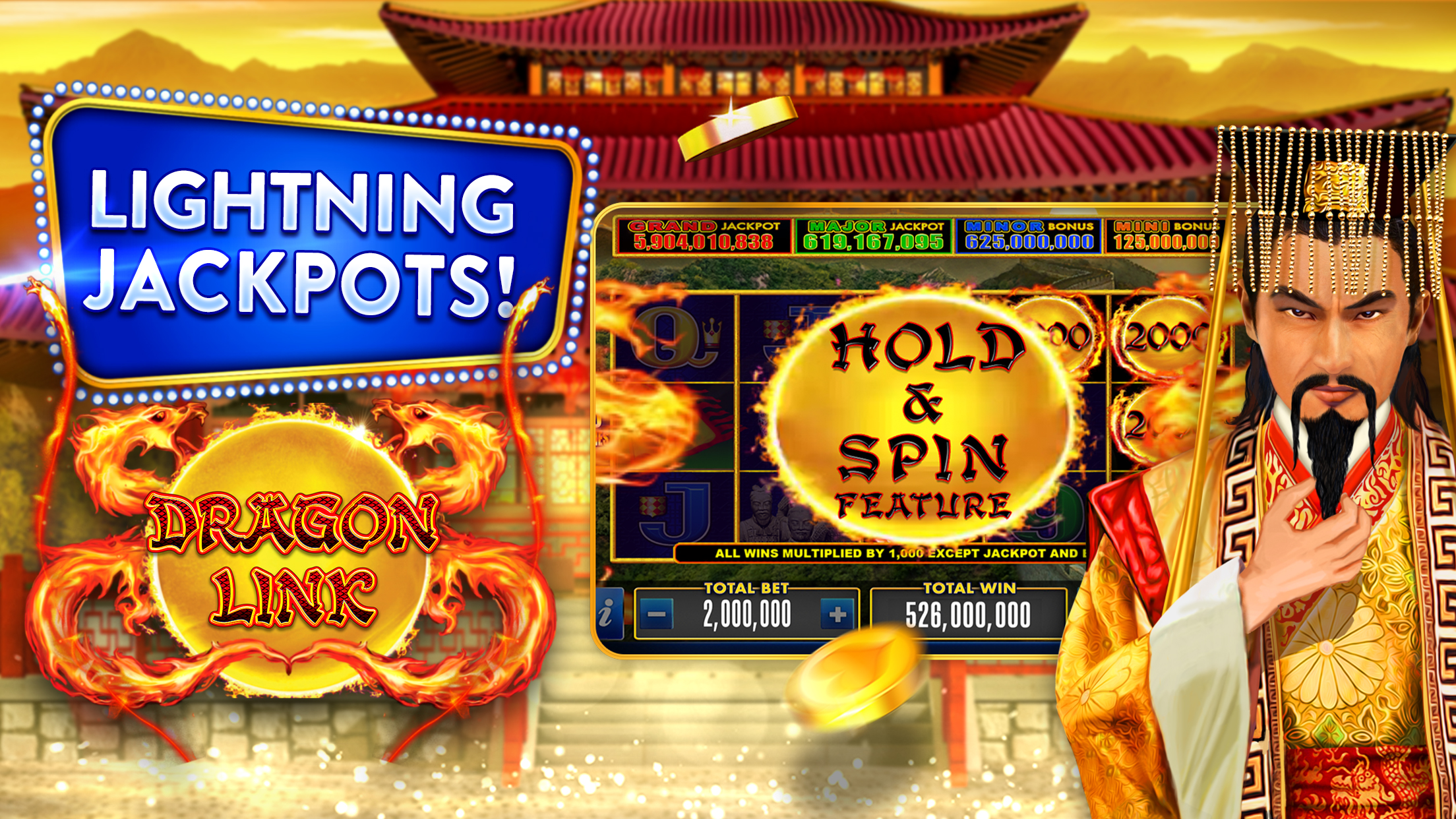 Android application Slots: Heart of Vegas Casino screenshort