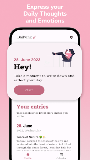 Android application DailyInk: Simple Journal screenshort
