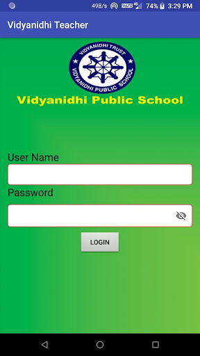 Android application VIDYANIDHI TEACHER APP screenshort