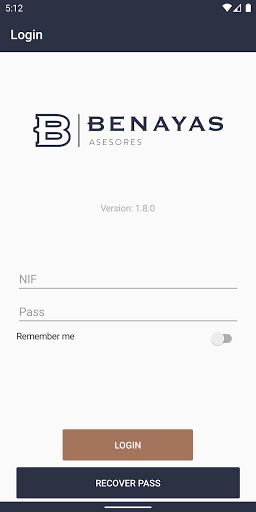 Android application Benayas screenshort