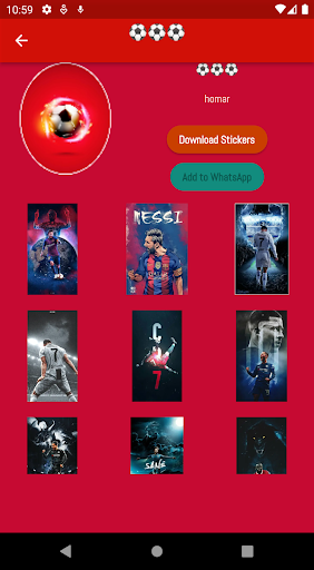 Android application Fútbol Stickers screenshort